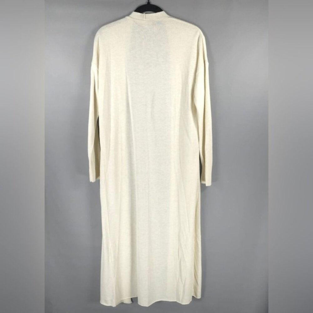 NWT asos PETITE Romania 🇷🇴 Made Long Sleeve Rib Open Cardigan Longline Size 2 - Picture 2 of 8